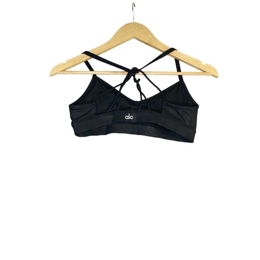 Alo Yoga Womens Sunny Strappy Bra Black Size Size XS‎